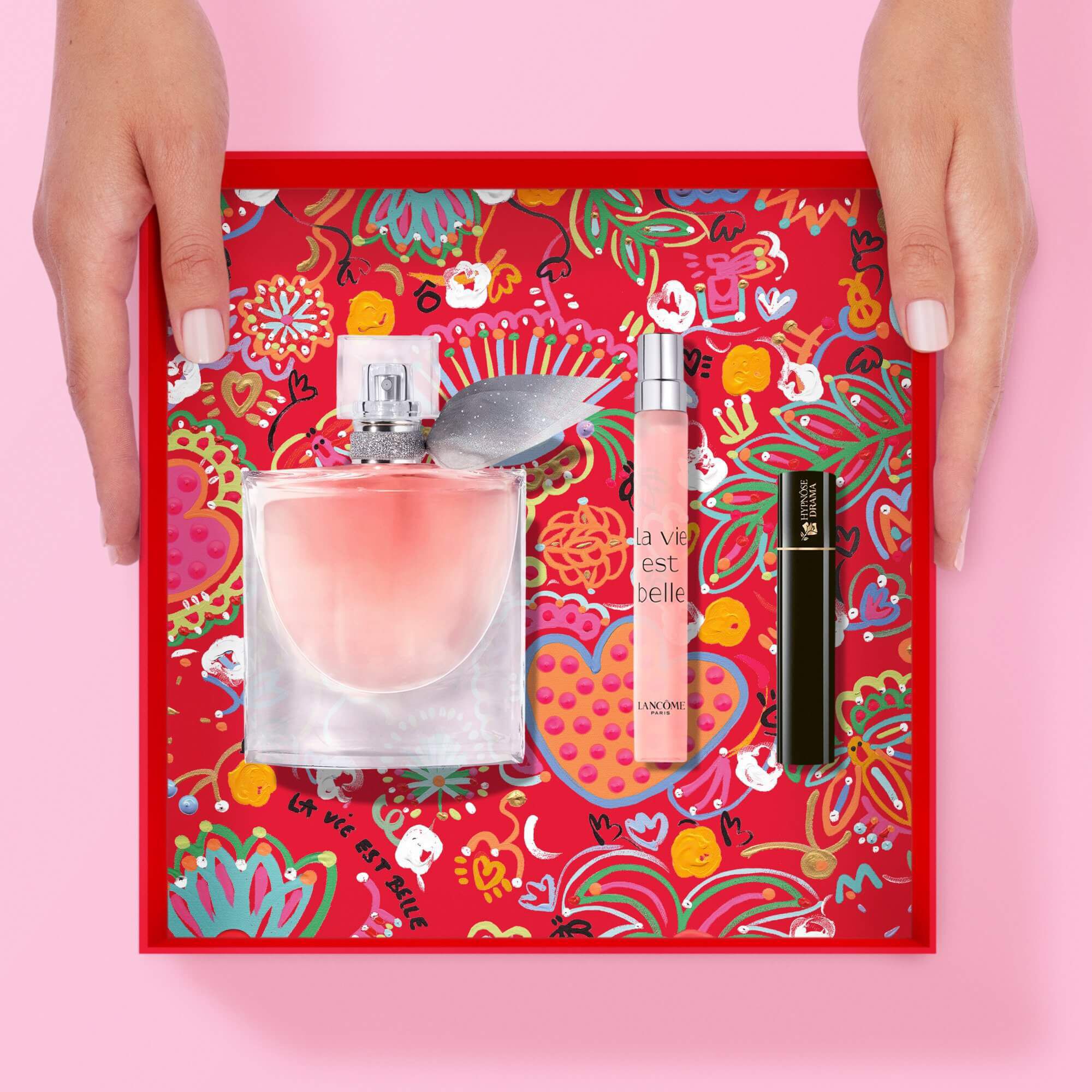 Coffret Cadeau Lancome La Vie Est Belle Eau de Parfum 50ml + Format Voyage 10ml + Mascara Hypnose Drama 2ml