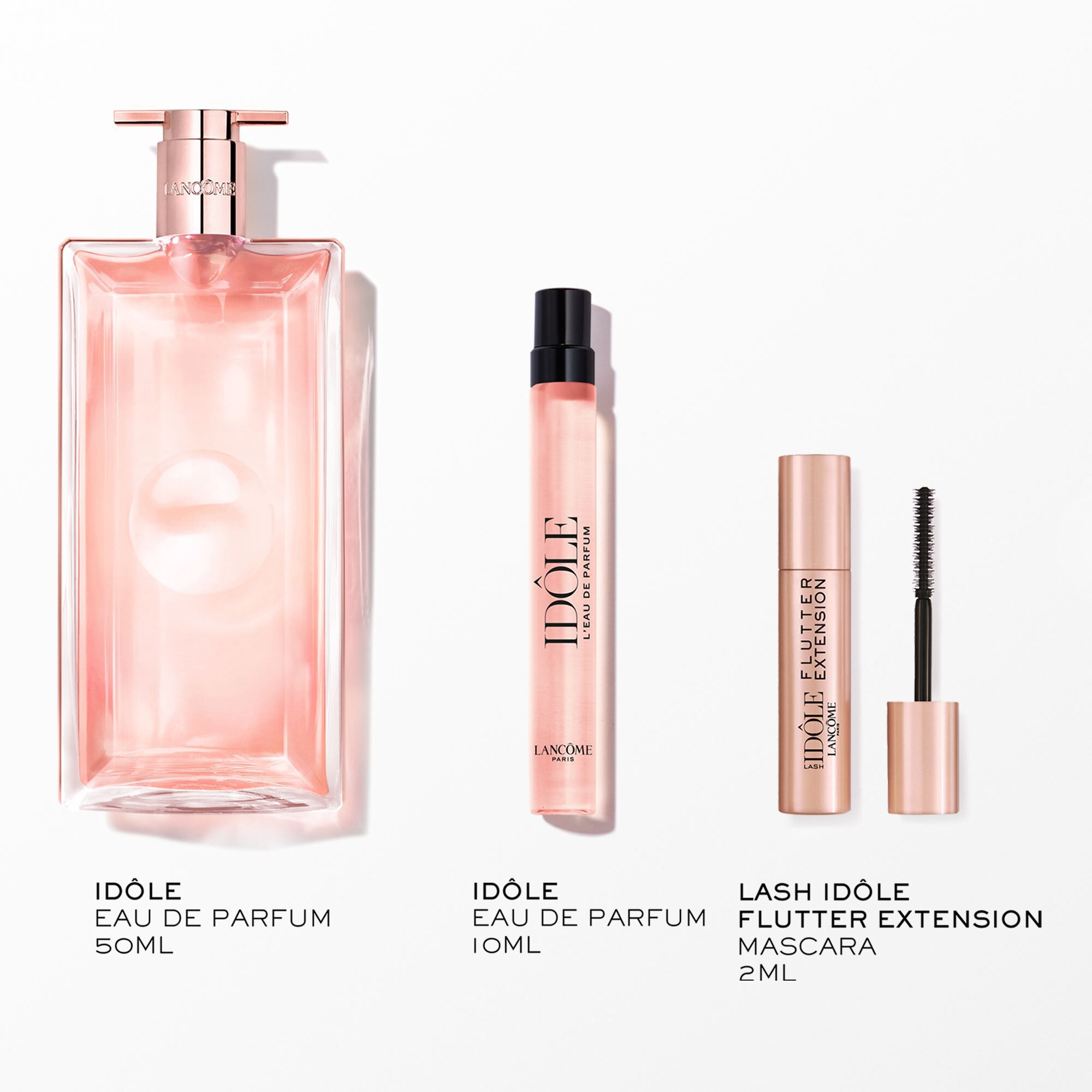 Coffret Cadeau Lancome Idole Eau de Parfum 50ml + Format Voyage 10ml + Lash Idole Flutter Extension 2ml