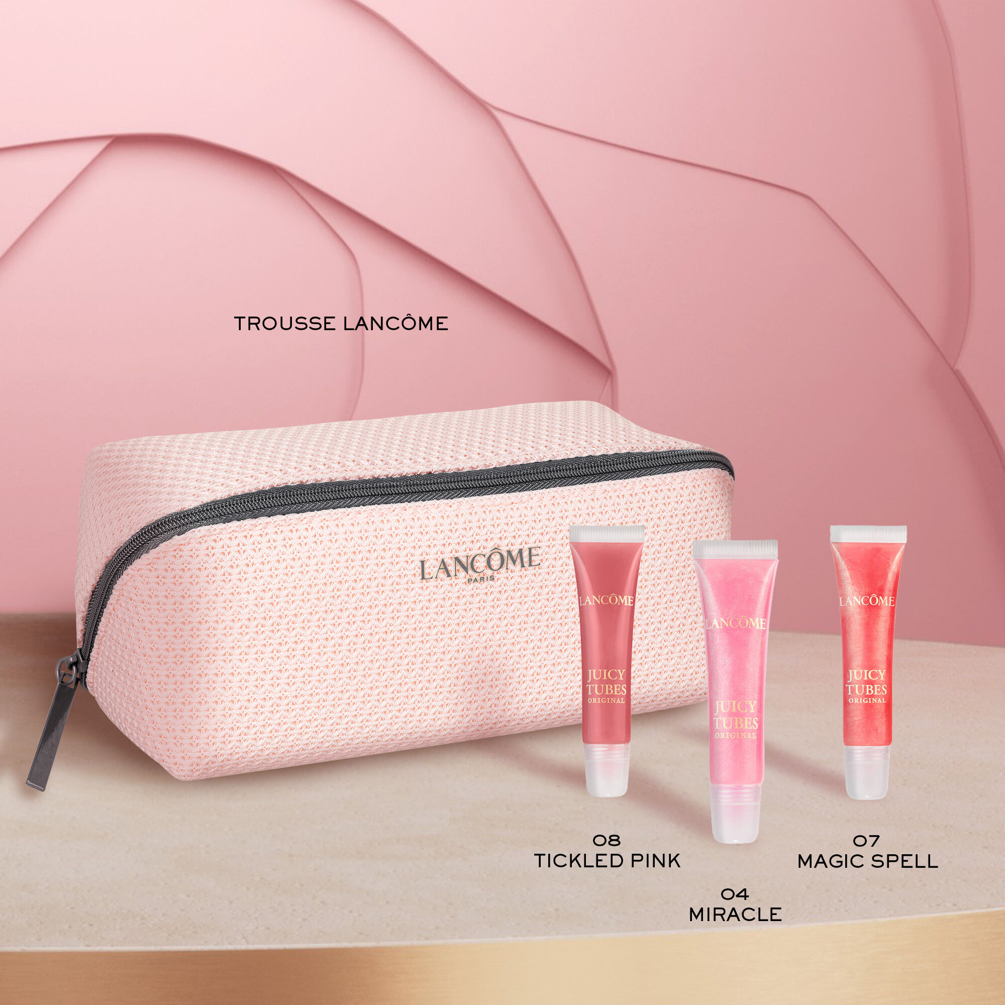 TRIO ESSENTIEL JUICY TUBES + TROUSSE LANCOME