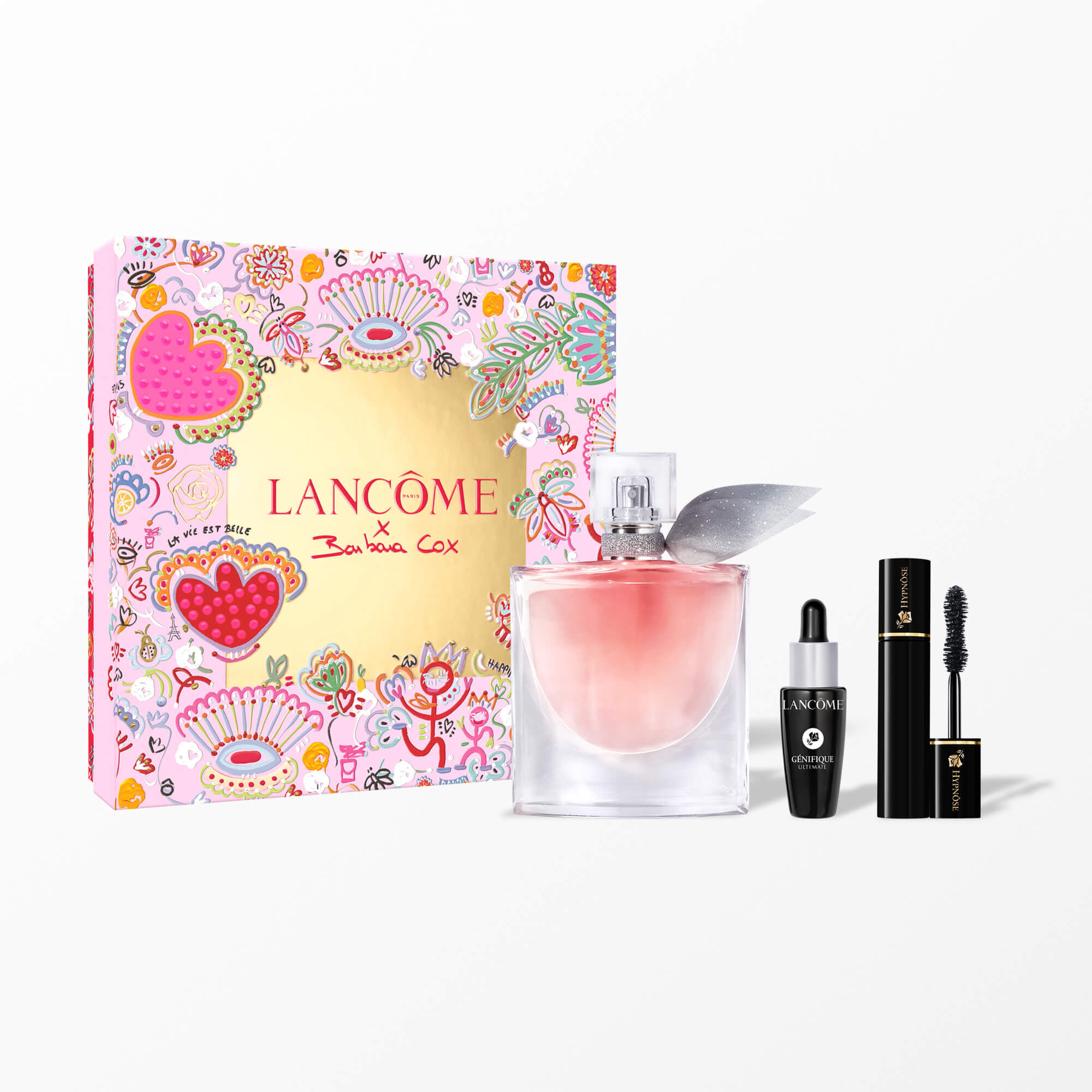 Coffret Cadeau Lancome La Vie Est Belle Eau de Parfum 50ml + Genifique Ultimate 10ml + Mascara Hypnose Drama 2ml