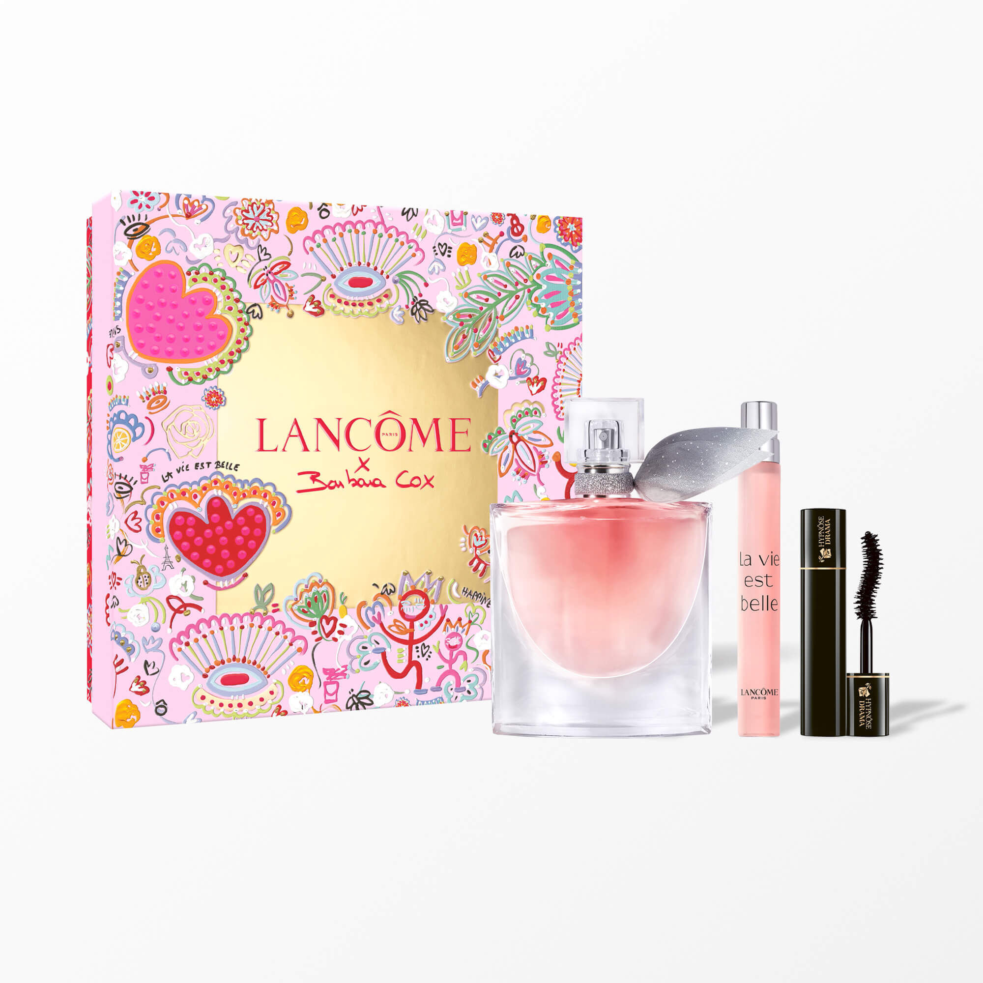 Coffret Cadeau Lancome La Vie Est Belle Eau de Parfum 50ml + Format Voyage 10ml + Mascara Hypnose Drama 2ml