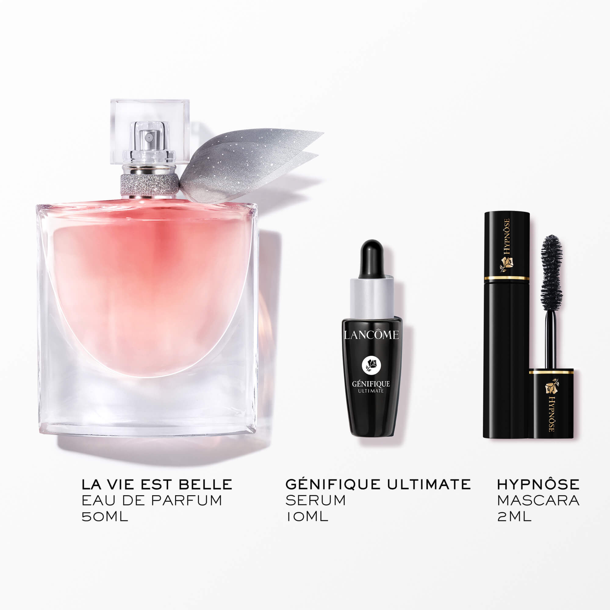 Coffret Cadeau Lancome La Vie Est Belle Eau de Parfum 50ml + Genifique Ultimate 10ml + Mascara Hypnose Drama 2ml
