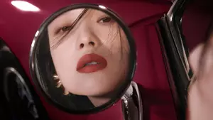 Visuel beaute rouge a levres pour Lancome