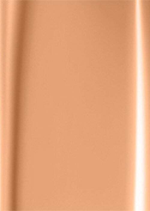 A smooth, glossy surface in a warm peachy-brown shade.
