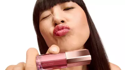 Visuel beaute de gloss a levres pour Lancome