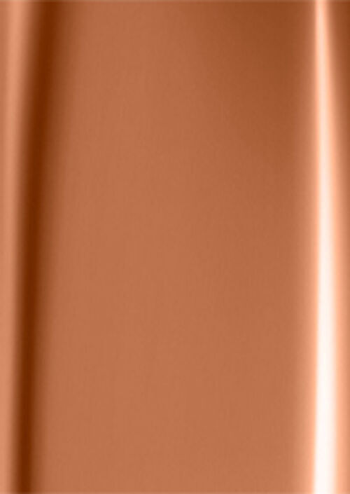 A smooth, shiny copper-colored surface with subtle reflections.